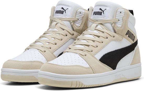 PUMA Rebound v6 SD Unisex Sneakers - Alpine Snow-PUMA Black-PUMA White