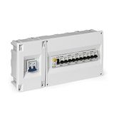 FAMATEL Inbouwkast Vita | IP40 | ICP 32+14 elementen | met elektrische beveiliging | 195 x 394 x 62 mm | grijs, wit