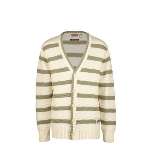Vingino gestreept vest MAK ecru/beige