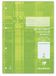 Clairefontaine 82602C- Cursusblok DIN A4 21x29,7 cm, bovenaan gelijmd, 100 Pagina's 90g, met 4 Gaten, met Kantlijn en Kader, liniëring 2, groen gelijnd voor 2e leerjaar, Citroengeel, 1 stuk