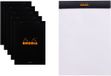 Rhodia Notitieblok - Schrijfblok - N16 - Blanco - A5 - 80g - Zwart - 80 vel - 10 stuks