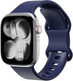 Selected by GSMpunt.nl SBG Siliconen Bandje Geschikt voor Apple Watch 1/2/3/4/5/6/7/8/9/10/11/SE/Ultra - 49/46/45/44/42MM - Horlogebandje Midnight Blue