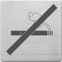Alco bordje verboden te roken RVS 9 x 9 cm