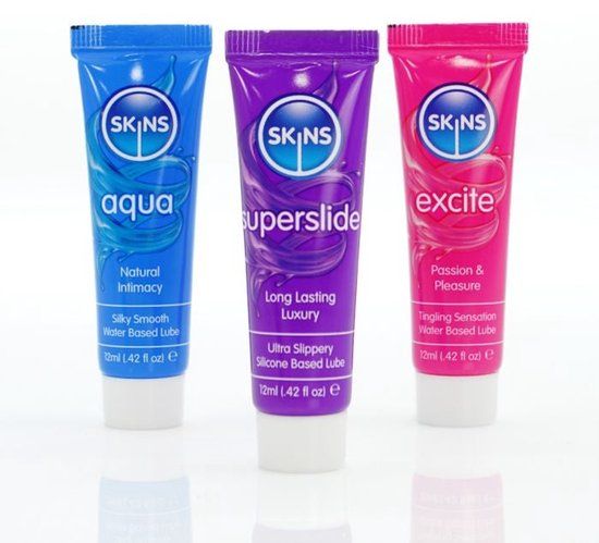 Skins Vital Lube Sampler Pack - Glijmiddel op Waterbasis - 3 x 12 ml