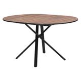 ML-Design Uitschuifbare Ronde Eettafel in Bruine Houtlook voor 4-6 Personen 100-140 x 76 x 100 cm