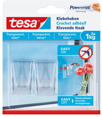 Tesa 77735 - Klevende haak - Transparant - 2 stuks