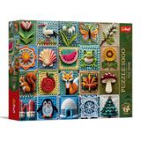 Trefl Premium Plus Quality - Puzzle Tea Time: Haken - Vier seizoenen - 1000 stukjes, serie geschilderde nostalgische afbeeldingen, voor volwassenen en kinderen vanaf 14 jaar