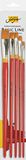 KREUL 47355 - Solo Goya Artist Brushes Goldhair Synthetics, 3 platte penselen 4, 8 en 16 en een rond penseel maat 10, voor olie- en acrylverf.