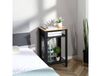 homcom MCOM Table d'appoint de style industriel, 2 étagères en métal et pieds réglables, salle de bain