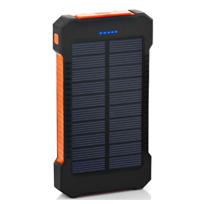 Stuff Certified Solar Charger 30 000mAh Externe Powerbank Zonnepaneel Noodaccu Batterij Oplader Oranje