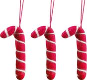 Ginger Ray Vilten candy van kerstboomhangers - 3 stuks