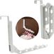 Sans marque Porte-vêtements pliable avec étendoir – Barre à vêtements peu encombrante pour porte, capacité de 5 kg, 2 pièces, Blanc