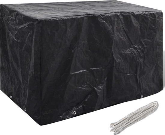 vidaXL Tuinmeubelhoes - Loungesethoes - 140x70x90 cm - Zwart