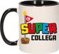 Bellatio Decorations Koffie/Thee Mok voor Collega - Zwart - Super Collega - 300 ml