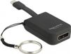 Delock Premium USB-C naar DisplayPort adapter sleutelhanger met DP Alt Mode (4K 60 Hz) / zwart - 0,05 meter