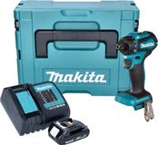 Makita DDF 083 SY1J Accuboormachine 18 V 40 Nm 1/4'' borstelloos + 1x oplaadbare accu 1,5 Ah + lader + Makpac