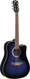 EKO Ranger CW EQ BLUE SUNBURST, akoestische gitaar met equalizer, kleur Blue Sunburst