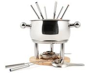 HOME 9830000 Service Fondue 11 stuks voor 6 personen van roestvrij staal 18/10, bourguignonne, chocolade, kaas