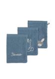Sterntaler Washandje voor jongens Baby GOTS Emmi washandjes, set van 3 stuks, wasbaar, biologisch, grijsblauw