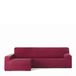 Eysa Bi-elastische bankhoes voor chaise longue, met lange arm aan de linkerkant, kleur: bordeaux, design Harlem