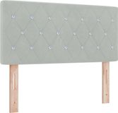 vidaXL Hoofdbord Lichtgrijs 100 cm Fluweel