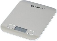 Alpina Digitale Keukenweegschaal - tot 5 Kilo - met Tarra-functie - G-KG-LB-OZ - Inclusief Batterijen - RVS