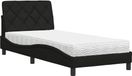 Maison Exclusive - Lit avec matelas, noir, 90x200 cm, rembourré