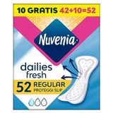 Nuvenia Anatomical Pantyliner CurveFit Always in Place Moves with You 42+10 Pack