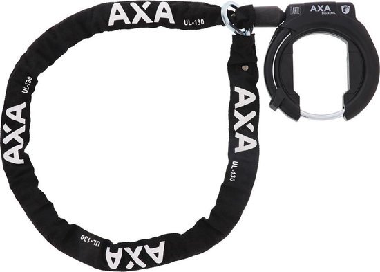 Axa Block XXL Ringslot Zwart + ULC Insteekketting 130 cm 5,5 mm Zwart