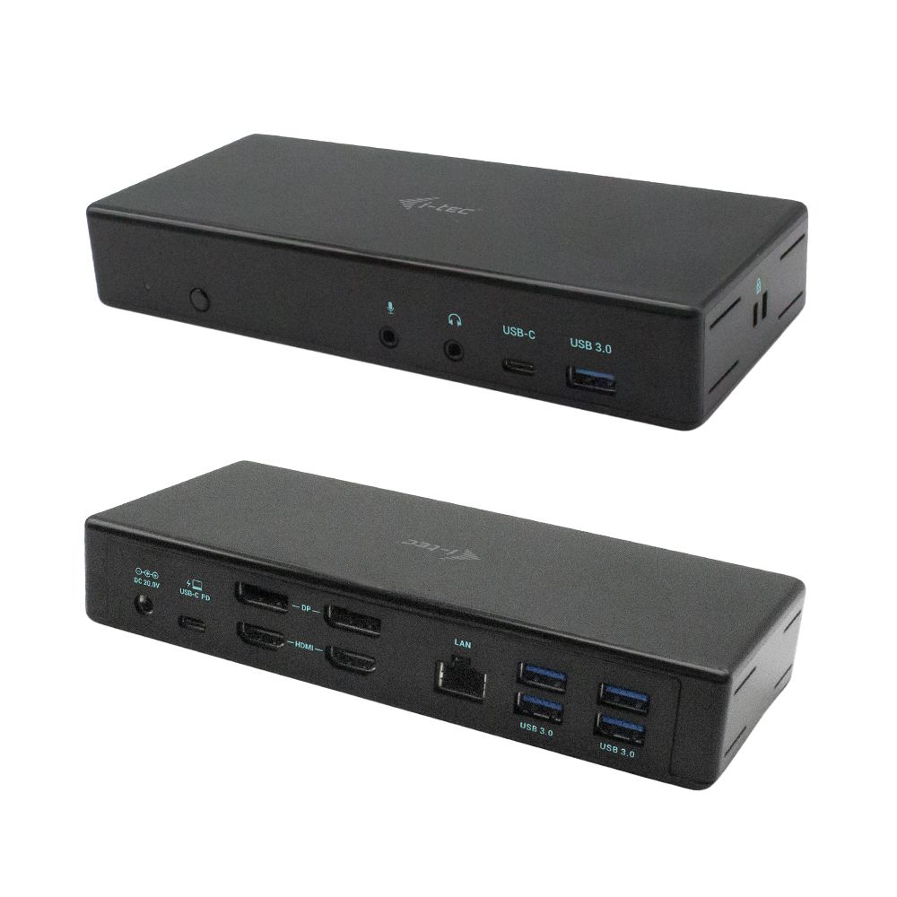 i-Tec USB-C Quattro Display Docking Station - 85W Power Delivery - Black