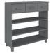 VidaXL HAMAR Wandtafel Donkergrijs 90x35x90 cm