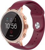 Strap-it Fossil Gen 5e - 42mm sport band - bordeaux