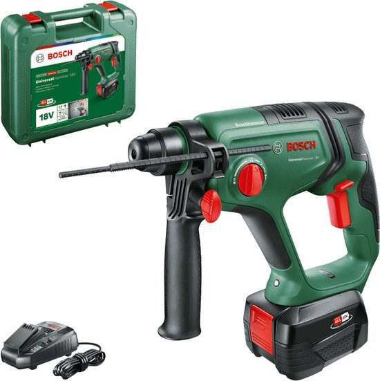 Bosch UniversalHammer 18V | 2.0 J | 4.0 Ah accu + Oplader | In transportkoffer