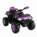 IDEALHOUSE Elektrische quad voor kinderen, 12 V, offroad ATV (4,5 Ah | Kinderauto met 2 x 35 W motoren, afstandsbediening, led-koplamp, muziek met draadloze verbinding/USB/TF, 3-8 km/u, paars