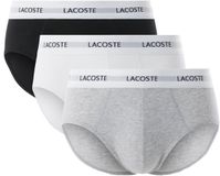 Lacoste Heren Slips Casual Briefs 3-Pack Grijs/Wit/Zwart - Maat XL