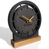FLEXISTYLE Moderne staande klok klein van hout eiken woonkamer badkamer (stijl 6)