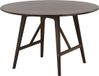 Hioshop Kaseidon eetkamertafel Ø100 cm donkerbruin