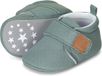 Merkloos Baby Kruipschoenen - Canvas met Klittenband - Antislip Sterzool - Maat 16 - Unisex - Steengroen