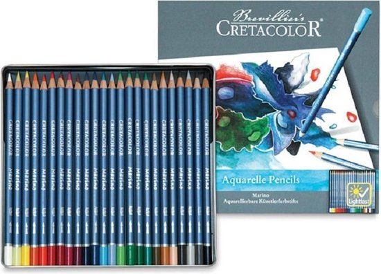 Cretacolor Marino Aquarelpotloden Blik 24st