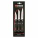 Dikte Dick Dikte messenset, staal, zwart, 27,5 x 8,5 x 1 cm, 3 stuks