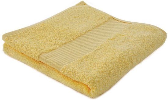 Arowell Badhanddoek Badlaken 100 x 50 cm - 500 Gram - Crème geel - 1 stuks