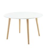 BAÏTA Eettafel ORATELLO wit gelakt D160 cm 4 tot 6 personen