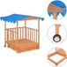 Maison Exclusive Maison de jeu et bac à sable en bois de sapin bleu UV50