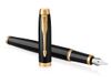 Parker IM Vulpen - Zwart & Goud - Medium Punt - Blauwe Inkt - 1 Stuk