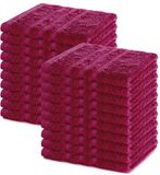 Lavea® Set van 20 gastendoekjes 30x30 cm – 100% katoen – Bordeaux