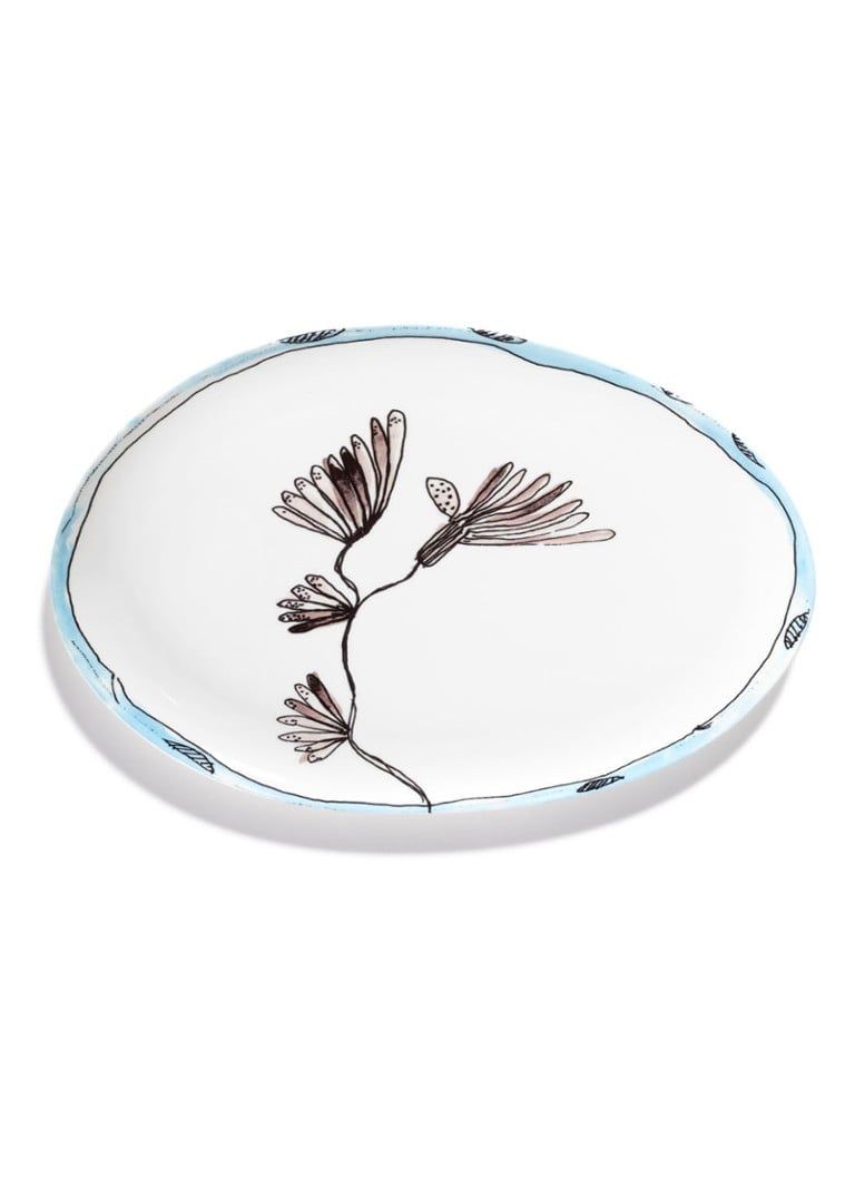 Serax Midnight Flowers Ovaal Bord 35 cm