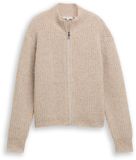 Tom Tailor Denim - Gilet zippé - Taille L - beige chiné douillet