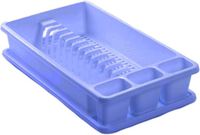PLASTICFORTE Afdruiprek met lekbak - blauw - 45 x 26 cm