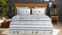 Good Morning dekbedovertrek winterse print - Lits jumeaux XL 260x200/220 cm - Blauw - 100% Katoen flanel