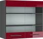 Vicco Fame-Line Glazen keukenkast – 80 cm Bordeauxrode hoogglans